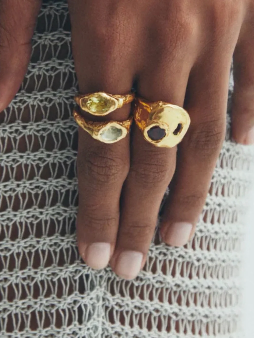Simuero Faro Es Vedrà Gold Plated Ring